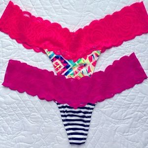 Pink Victoria’s Secret Panties Sz S, XS